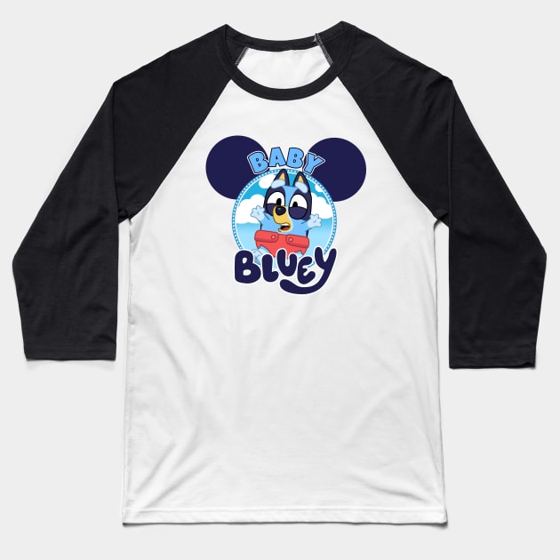 Bluey and Bingo DAD Family Birthday Baseball T-Shirt by Justine Nolanz